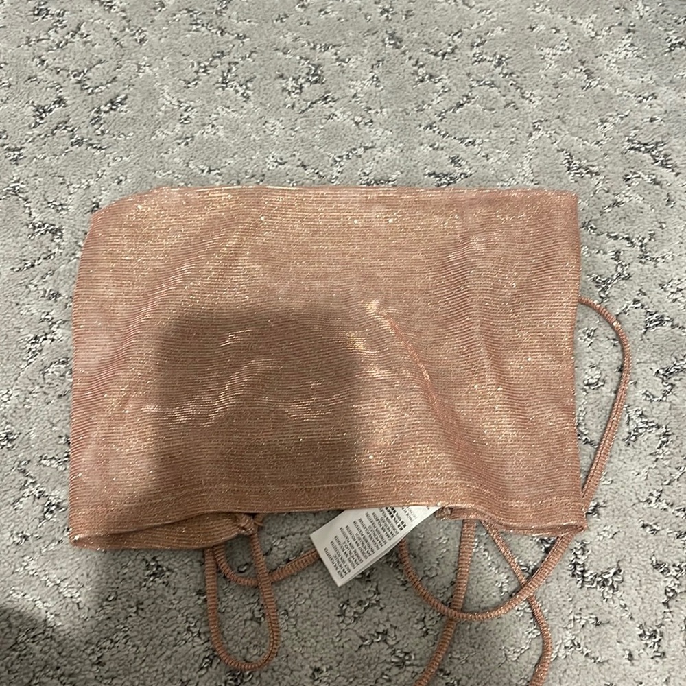 Urban outfitters sparkly strapless or u can use straps top
